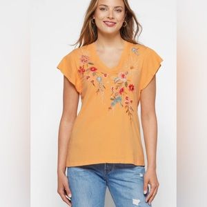 Johnny Was Lissa Flutter Sleeve Tee (xs)